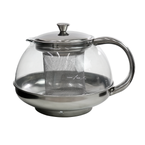 BULE DE CHÁ DE VIDRO BOROSSILICATO E INFUSOR INOX 800ML - CA11083