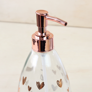 PORTA SABONETE LIQUIDO OU PORTA ALCOOL GEL DE VIDRO TRANSPARENTE 400ML - CT0407-B