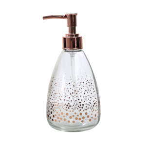 PORTA SABONETE LIQUIDO OU PORTA ALCOOL GEL DE VIDRO TRANSPARENTE 400ML - CT0407-E