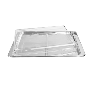 PORTA FRIOS DE INOX COM TAMPA TRANSPARENTE 18,5X26CM- 1110