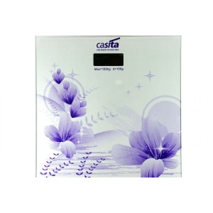 BALANÇA DIGITAL VIDRO TEMPERADO PARA BANHEIRO QUADRADA 180 KG ESTAMPA FLORAL-CA05021-LL