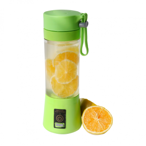 MINI LIQUIDIFICADOR DE PLÁSTICO COM 4 LÂMINAS E CARREGADOR USB 380ML - CA09569-VD