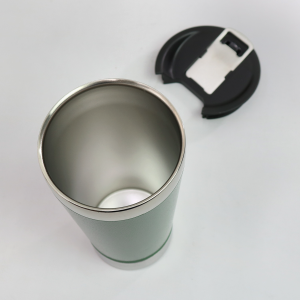 COPO ISOTERMICO DE AÇO INOX COM TAMPA E ABRIDOR 510ML - YN008-VD