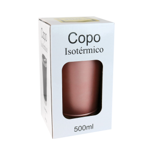 COPO TERMICO DE AÇO INOX COM TAMPA E ABRIDOR 500ML - GDR0339-GR