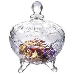 BOMBONIERE DE VIDRO 690 ML FRANÇA FRUIT 19X15X15 CM - VDA07006
