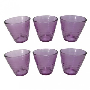 JOGO DE COPO DE VIDRO COM 06 PEÇAS COLOR DUBLIN 250ML -VDA03013-RX