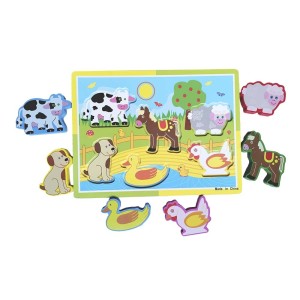 BRINQUEDO DIDÁTICO DE MADEIRA ANIMAIS COLORIDOS - DMT5735-A