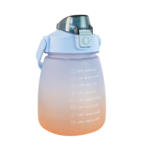 GARRAFA DE PLÁSTICO REDONDA COM CANUDO E ALÇA 900 ML - 4174-AZ