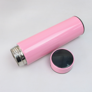 GARRAFA ISOTERMICA AÇO COM INFUSOR E VISOR TOUCH EM LED 500ML - YT2154-RS