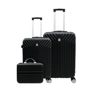 JOGO DE MALA PRETA BARCELONA PLUS EM ABS COM 3 PEÇAS - BA332J00109