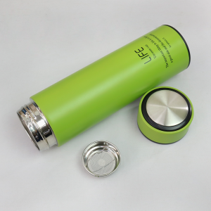 GARRAFA ISOTÉRMICA DE AÇO INOX COM INFUSOR 500ML - YT2181-VD