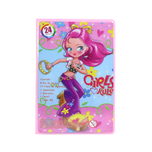 ESTOJO MALETA ESCOLAR COM 24 PÇS INMETRO PANDEIRO - MT24-PANDEIRO