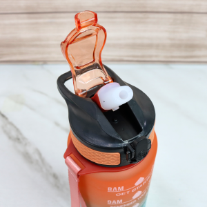 GARRAFA SQUEEZE DE PLÁSTICO MOTIVACIONAL COM CANUDO 1 LITRO - CZ22772-LJ