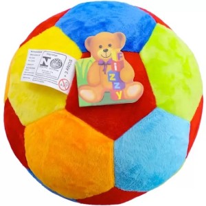 BOLA DE PELÚCIA COLORIDA DE POLIESTER COM GUIZO 25CM - FC2579