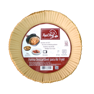 FORMA DESCARTÁVEL PARA AIR FRYER 19,5CMX4,5CM COM 50 UNIDADES -  TRC5301