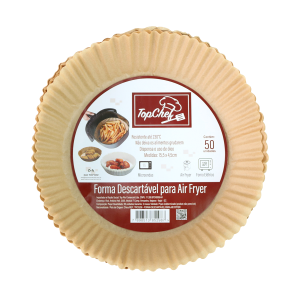 FORMA DESCARTÁVEL PARA AIR FRYER 15,5CMX4,5CM COM 50 UNIDADES - TRC5298