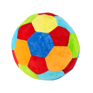 BOLA DE PELÚCIA COLORIDA DE POLIESTER COM GUIZO 25CM - FC2579