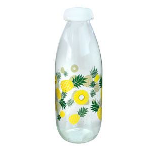 GARRAFA DE VIDRO ESTAMPADA COM TAMPA 1 LITRO - VDA04068-E