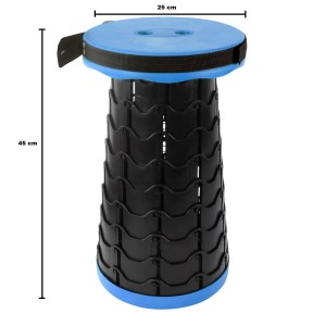 BANQUETA REDONDA RETRÁTIL DE PLÁSTICO 25X45CM - TRC8787-AZFOSCO