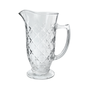 JARRA DE VIDRO EM RELEVO FLORAL 1000ML - VDA05020