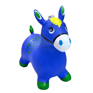 CAVALINHO UPA UPA DE BORRACHA COM SOM E LUZ 49X26X56CM - 9116-AZ