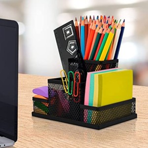 ORGANIZADOR DE METAL PARA ESCRITÓRIO 04 DIVISÓRIAS - 2930