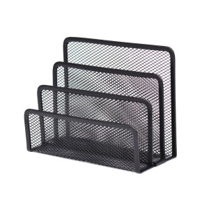 SUPORTE DE METAL ORGANIZADOR DE PAPÉIS PARA MESA COM 3 DIVISÕES - BK210