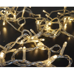 CORDÃO 100 LEDS FIXO WM FIO TRANSPARENTE TOM MF USO INTERNO 127V - 19013