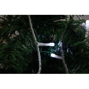 100 LED BRANCO FIXO FIO TRANSPARENTE TOM MMF EXTERNO127V - 19091