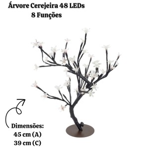 ÁRVORE CEREJEIRA 48 LED WARM 8FUNÇÕES BIVOLT - 18898