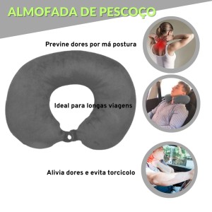 ALMOFADA DE PESCOÇO DE POLIESTER E ESPUMA DE POLIPROPILENO - 9510-PT