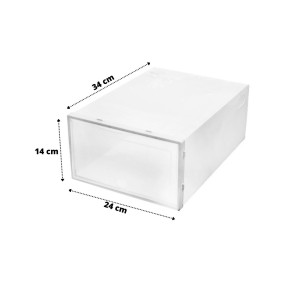 CAIXA ORGANIZADORA PARA CALÇADOS DE PLÁSTICO E COM TAMPA 14X24X34CM- 3002-BR