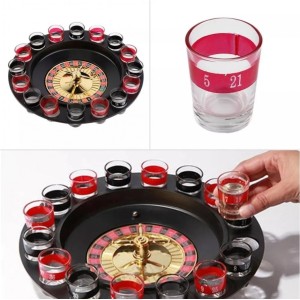 JOGO CASSINO ROLETA SHOT C/16 COPOS BEBIDA DRINK DESTILADO - 95977