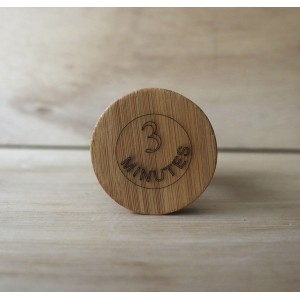 AMPULHETA EM MADEIRA 3 MINUTOS - 10 CM - 73319-RS