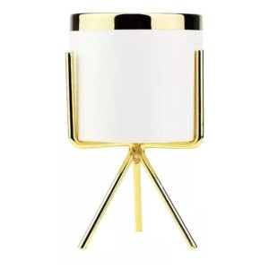 VASO DE RESINA COM SUPORTE DE METAL 8.3X12.4CM - 3065