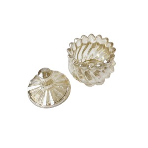 BOMBONIERE DE VIDRO DETALHADO COM TAMPA 9 X 12CM - HD67110-B