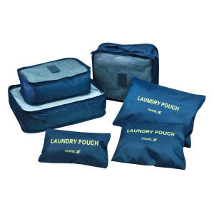 KIT ORGANIZADOR PARA MALAS DE POLIESTER 6 PEÇAS - 5165-AZMA