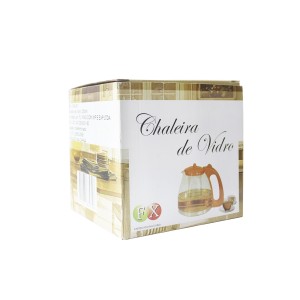 CHALEIRA DE VIDRO 1,25L COM INFUSOR INTERNO - CHA350-VD