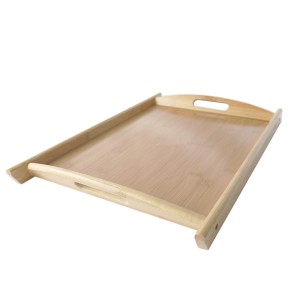 BANDEJA DE BAMBU RETANGULAR COM ALÇA NA LATERAL  44X30CM - CZ19480