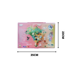 MALETA ESCOLAR 86 PEÇAS ESTAMPA BRASIL - MT86-BRASIL