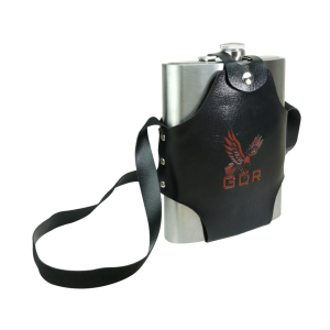 CANTIL DE INOX COM CAPA EM COURO SINTÉTICO E ALÇA ESTAMPA FENIX GDR 1350ML - GDR0251-C