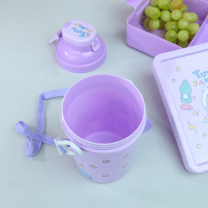 JOGO DE MARMITA INFANTIL COM TALHERES E GARRAFA DE PLÁSTICO 500ML - HU80398-LL