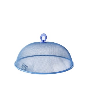 TELA PROTETORA DE ALIMENTOS EM METAL COM ALÇA NO TOPO 29CM - FX98208-AZ