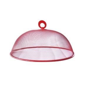 TELA PROTETORA DE ALIMENTOS EM METAL COM ALÇA NO TOPO 29CM - FX98208-VM