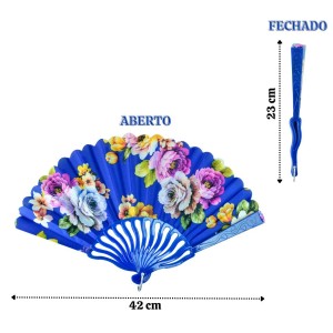 LEQUE DE PLÁSTICO E TECIDO 42X23CM - HZ89403-AZ