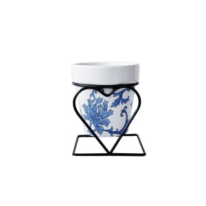 VASO DECORATIVO EM CERAMICA COM SUPORTE 8X9CM - GDR0364-A