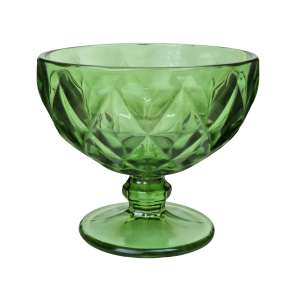JOGO DE TAÇAS PARA SOBREMESA DE VIDRO VERDE 6 PÇS 400ML - CA16185VD