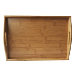 BANDEJA DE BAMBU RETANGULAR COM ALÇA NA LATERAL  26X38CM - CZ19465