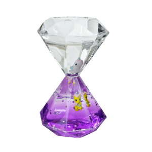 AMPULHETA DE OLEO LIQUIDO COM TEMPORIZADOR DIAMANTE - 5604-C