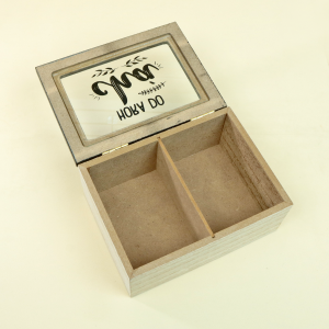 CAIXA DE CHÁ MDF 2 DIVISÓRIAS 6,5X11X15CM - CZ231024-D